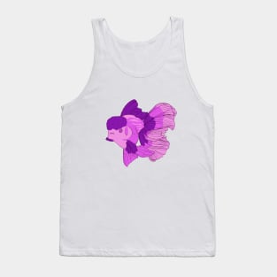 Cute Purple and Pink Oranda Goldfish Tank Top